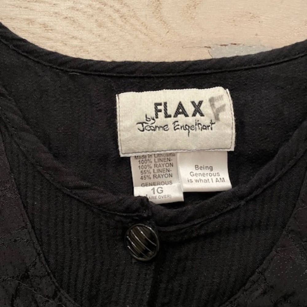 FLAX by Jeanne Engelhart Shirt Women 1G 18-20 Linen top - Picture 3 of 8